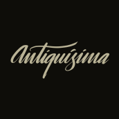 Antiquísima :: Branding :: Lettering. Br, ing, Identit, Calligraph, Lettering, and Logo Design project by Cristina Fernández - 07.09.2019