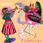 Proyecto Personal- Don't cry flamingo. Design, Graphic Design, Collage, Creativit, Digital Illustration, and Concept Art project by apsaras.david - 10.07.2019