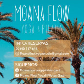 Moana Flow Yoga & Pilates. Un proyecto de Br, ing e Identidad, Diseño gráfico, Creatividad, Diseño de carteles, Marketing Digital y Marketing para Facebook de Aida Antequera Tarrasó - 11.10.2019