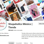 Pinterest Business para un e-commerce de accesorios de moda en México. Redes sociais projeto de Nadia Bartolo - 13.10.2019