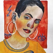 Retratos. Ilustração tradicional e Ilustração de retrato projeto de Sara Medina Rodríguez - 14.07.2019