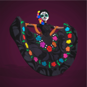 Mi catrina. 3D, Animation, 3D Animation, and 3D Modeling project by Jhonatan Mata - 11.06.2019