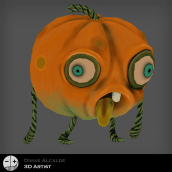 Pumpkim Zombie. Un proyecto de Escultura, Animación 3D, Modelado 3D y Diseño 3D de Dimas Alcalde - 30.10.2019