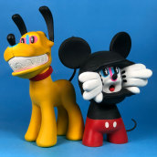 Anxious Mickey & Manic Pluto. Um projeto de Artesanato e Escultura de Luaiso Lopez - 12.11.2017