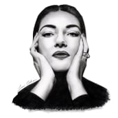 Retrato realista con lápiz de grafito: María Callas. Ilustração de retrato, e Desenho de retrato projeto de Javi Cohen - 09.11.2019