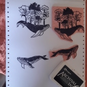 Mi Proyecto del curso: Carvado de sellos y técnicas de estampación. Een project van Printen van Pabla Rodriguez - 11.12.2019