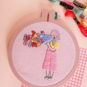 The future is female ♥. Embroider project by Flora Te - 12.17.2019
