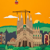 Barcelona Postcard. Fotografia, e Papercraft projeto de Agueda Peña - 07.11.2019
