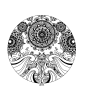 Mandala marino by Kérela. Digital Illustration project by Sara - 12.27.2019