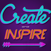 Create and Inspire. Design, Lettering, e Lettering digital projeto de Johanna Franco - 10.01.2020