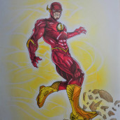 Flash - Justice League. Projekt z dziedziny Trad, c, jna ilustracja,  R, sunek,  R, sunek art, st i czn użytkownika Jonny GC - 10.01.2020