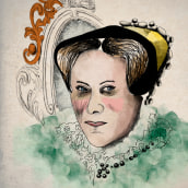 My project in Illustration Techniques with Digital Watercolor course, its a illustration of the queen Mary Tudor . Traditional illustration project by Marisa Piló - 01.16.2020