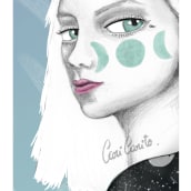 Chicas astro. Ilustração tradicional, Ilustração digital e Ilustração de retrato projeto de Caro Peralta - 04.02.2020