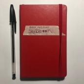1 moleskine sketchbook + 23 bic pens. Ilustração tradicional projeto de Marco Mazzoni - 04.02.2020