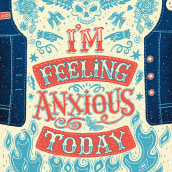 ANXIOUS TODAY. Illustration, Character Design, Screen Printing, Lettering, and Poster Design project by Steve Simpson - 04.06.2019