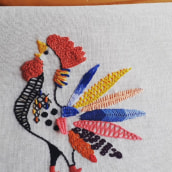 Proyecto final para  "Técnicas de bordado: ilustrando con hilo y aguja". Un proyecto de Bordado e Ilustración textil de Rodolfo Arteaga Diez - 07.02.2020