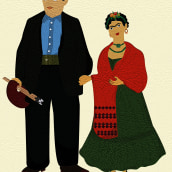 Frida Kahlo. Un proyecto de Ilustración tradicional y Diseño gráfico de Natalia salas - 10.02.2020
