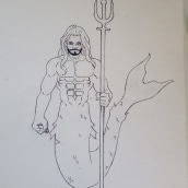Mi Proyecto del curso: Ilustración para cómics: anatomía de un superhéroe : Sireno. Un proyecto de Cómic de Christian Camacho Castejón - 14.02.2020