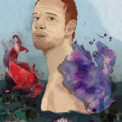 Flying fishes :). Un progetto di Illustrazione digitale, Ritratto illustrato e Disegno artistico di Marinela Teslaru - 29.02.2020