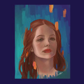Redhead. Un proyecto de Ilustración digital e Ilustración de retrato de megbeifong - 03.03.2020