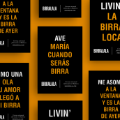 Birralala: Publicidad Ein Projekt aus dem Bereich Werbung, Br, ing und Identität, Grafikdesign, Verpackung, Cop, writing, Naming und Plakatdesign von Bel Llull - 24.01.2020