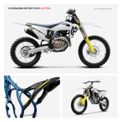 Husqvarna Motorcycles : Bike Graphics. Design, Br, ing e Identidade, Design de produtos, e Design de logotipo projeto de Ricardo Leme - 05.03.2020