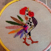 El mejor gallo del corral. Embroider project by Maryna Barcelona - 03.09.2020