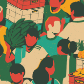 Mercado Latino. Un proyecto de Ilustración tradicional, Ilustración digital e Ilustración infantil de Andrés Huertas - 13.03.2020