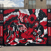 Mural: Fraternidad. Arte urbana e Ilustração projeto de Tomas Ives - 10.03.2020