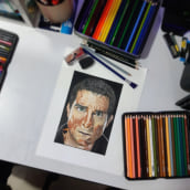Mi Proyecto del curso:  Retrato realista con lápices de colores. Realistic Drawing project by Jhony Giraldo - 03.14.2020