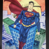Superman - Justice League. Traditional illustration, Drawing, and Artistic Drawing project by Jonny GC - 03.16.2020
