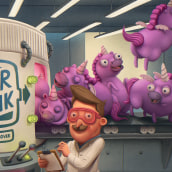 Air Funk Odor Remover. Traditional illustration, Advertising, and Character Design project by Sergio Edwards - 03.17.2020