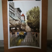 Mi Proyecto del curso: Paisajes urbanos en acuarela. Un proyecto de Pintura a la acuarela de Marta - 18.03.2020