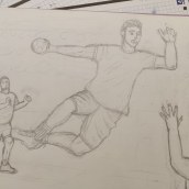 Handball selectividad. Desenho artístico projeto de Ángel Silva - 24.03.2020