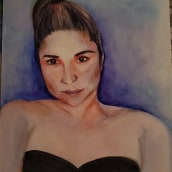 Mi Proyecto del curso: Retrato artístico en acuarela. Desenho artístico projeto de Andrea Arenas - 26.03.2020