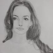 Nuevo proyecto :anne hathaway. Pencil Drawing project by orlandobsc-95 - 03.28.2020