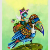 AeroTUK. Ilustração tradicional, Direção de arte, Artes plásticas, Ilustração infantil, e Pintura Acrílica projeto de Camilo Ducuara Gordillo - 31.03.2020