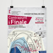 Cartells concert, Escola de Música Tradicional de Sant Cugat (EMTSC). Een project van Grafisch ontwerp y Vectorillustratie van Marta Palmero Gimenez - 02.06.2019