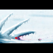 Snow storm. Traditional illustration, Animation, and Concept Art project by Lorena Loguén - 07.17.2019