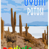 Bolivia, Postales Vintage. Design, Vector Illustration, Digital Illustration, Concept Art, and Digital Design project by Luis Fernando Medina Llorenti - 04.06.2020