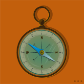 Crazy compass. Design, Traditional illustration, and Digital Illustration project by Alice Millan - 04.09.2020