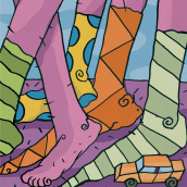 Perdí mi calcetín. Un proyecto de Ilustración digital de Fikka Casa Ilustración - 09.04.2020