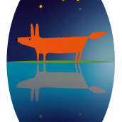 AR image test with a shooting star and a fox tail wag animation from my drawing onscreen. Un progetto di Sviluppo di applicazioni di David & Julie Goode - 12.04.2020