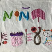 My project in Introduction to Raised Embroidery course. Embroider project by Dalila Hernández - 04.19.2020