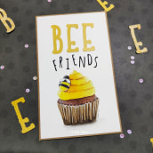 Bee like cupcake . Watercolor Painting project by katiameo - 04.20.2020