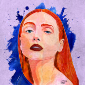Mujer Roja. Illustration, Digital Illustration, and Portrait Illustration project by Guillermo Liroz - 04.21.2020