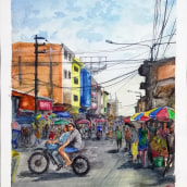 Proyecto: Paisajes urbanos en acuarela - Iquitos, Perú. Un proyecto de Pintura a la acuarela de Ana Méndez Rodríguez - 25.04.2020