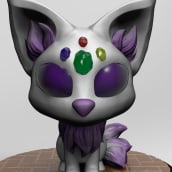 Elemental Kitsune. 3D, Art To, and s project by Carlos Garcia Canals - 04.26.2020