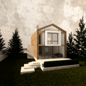BOX in a prism | Mountain house. Architecture project by Petroula Christina Sepeta - 04.26.2020