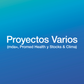 Proyectos Varios (mda+, Promed Health y Stocks & Clima). Graphic Design, and Web Design project by Maurici Parellada - 04.27.2020